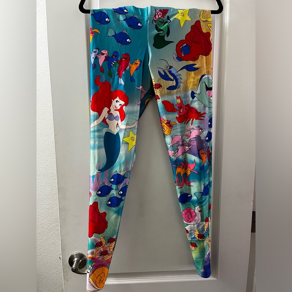 Blackmilk UNDER THE SEA LEGGINGS Ariel Flounder Sebastian Little Mermaid